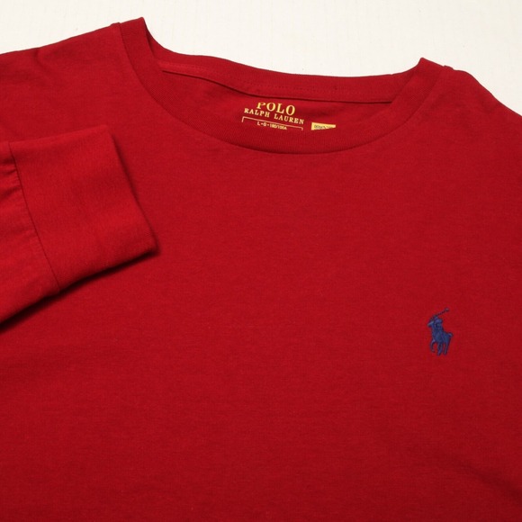 Polo Ralph Lauren Other - Polo Ralph Lauren Shirt Mens Large Red Crew Neck Long Sleeves Classic Fit *